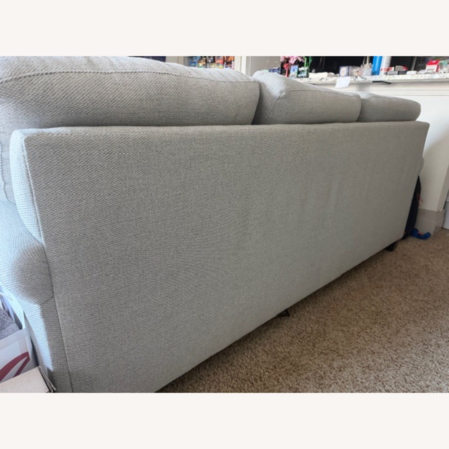 Bassett Hanover Light Gray Fabric 3+ Seater Sofa - image-4