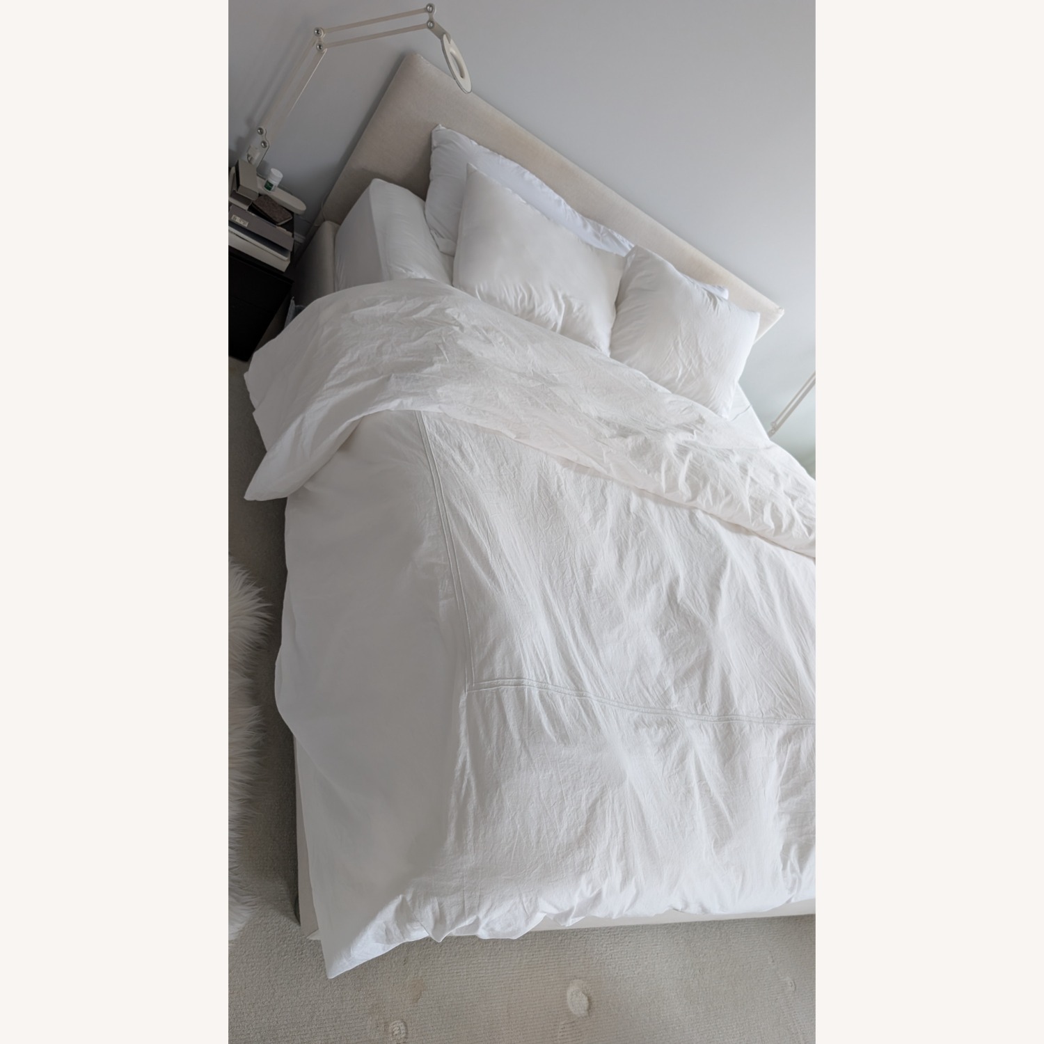 Flou Notturno Light Gray Fabric King Bed - image-3