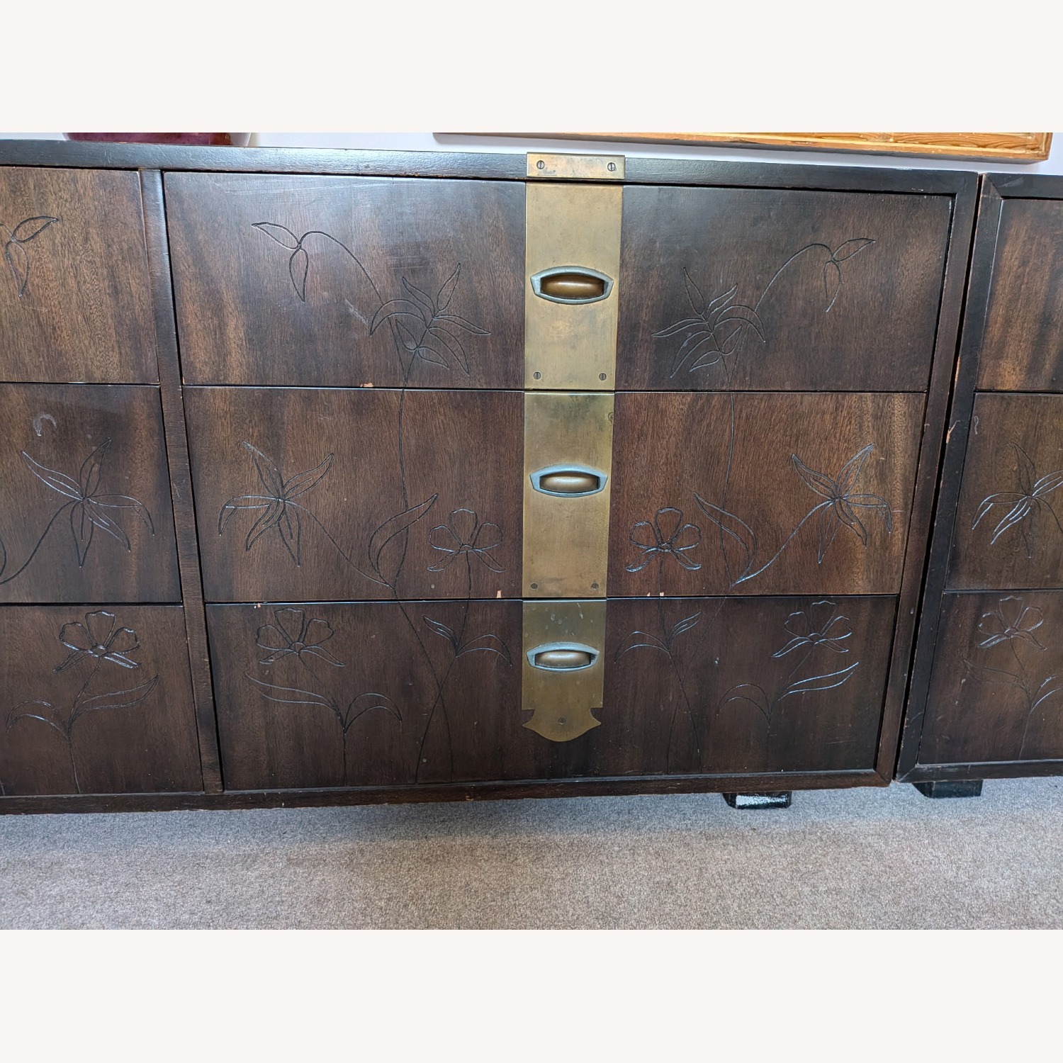Henredon Dark Brown Wood Dresser - image-6