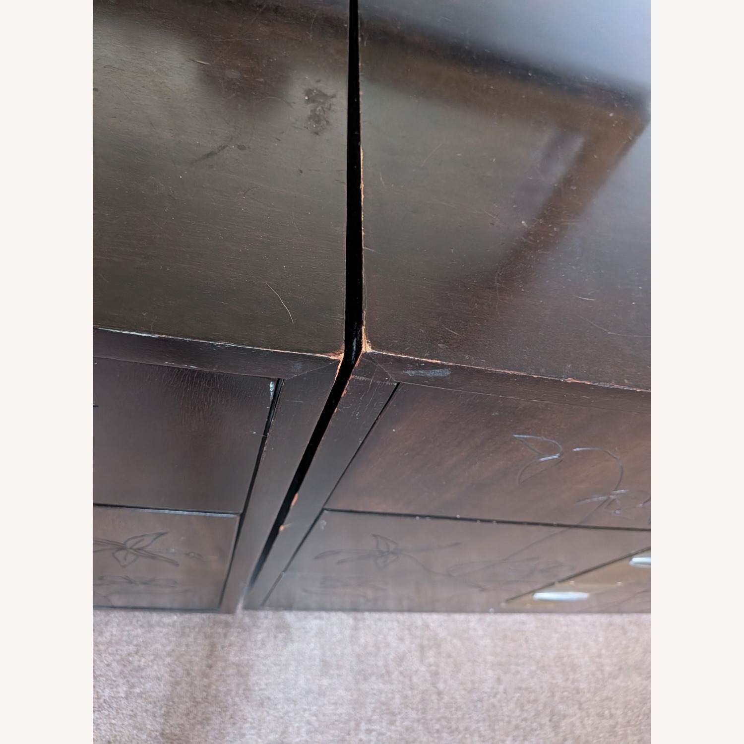 Henredon Dark Brown Wood Dresser - image-4