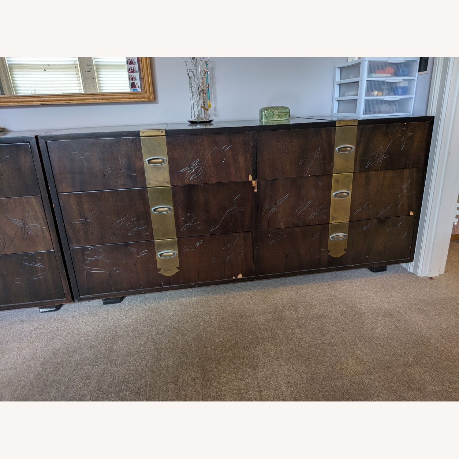 Henredon Dark Brown Wood Dresser - image-1