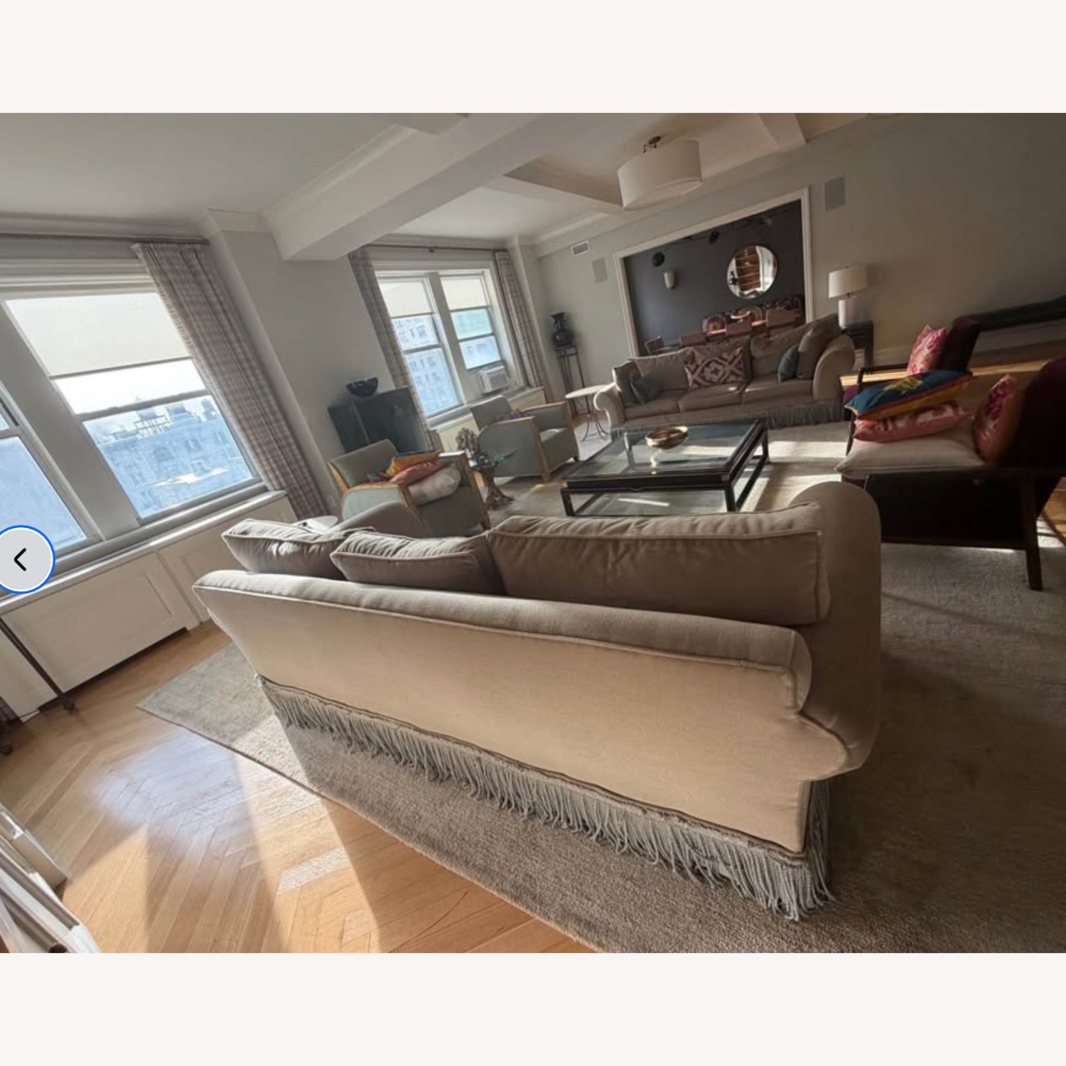 Natural Fabric 3+ Seater Sofa  - image-4