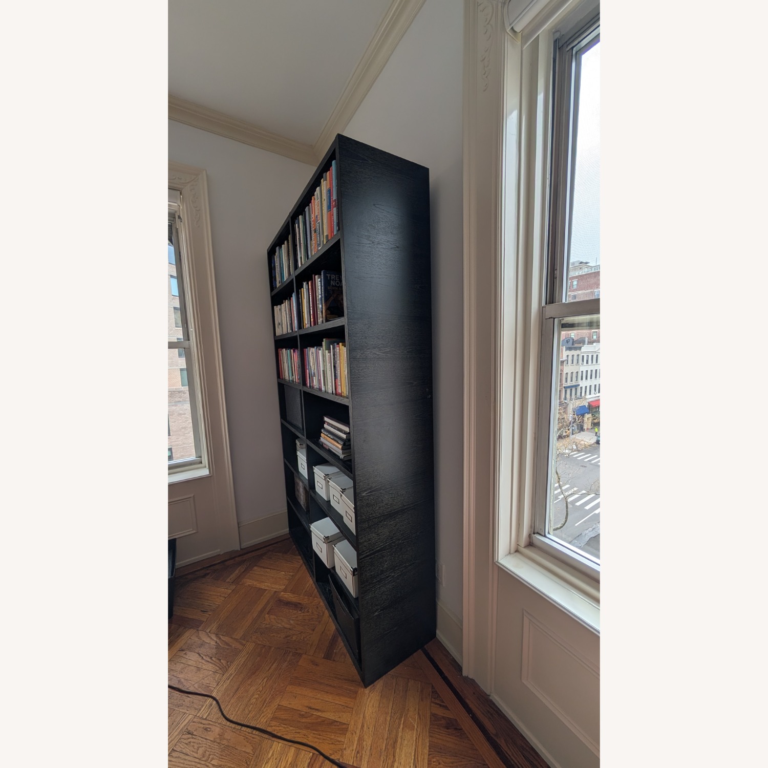 Dark Brown Wood Bookcase - image-6