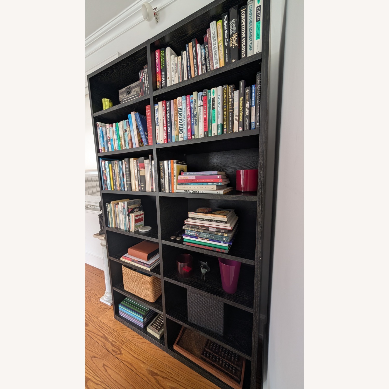 Dark Brown Wood Bookcase - image-4