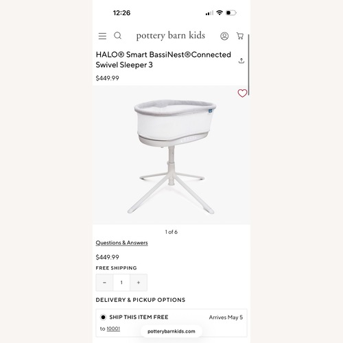 Used Halo Smart Bassinest Connected Swivel Sleeper for sale on AptDeco