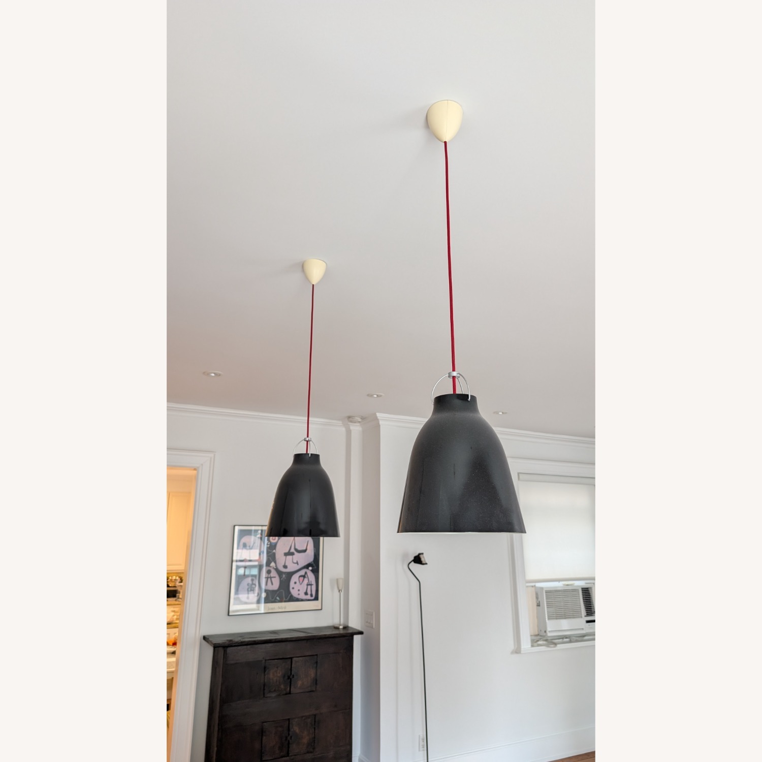 Cecile Manz - Caravaggio Black Metal Ceiling Lamp - image-2