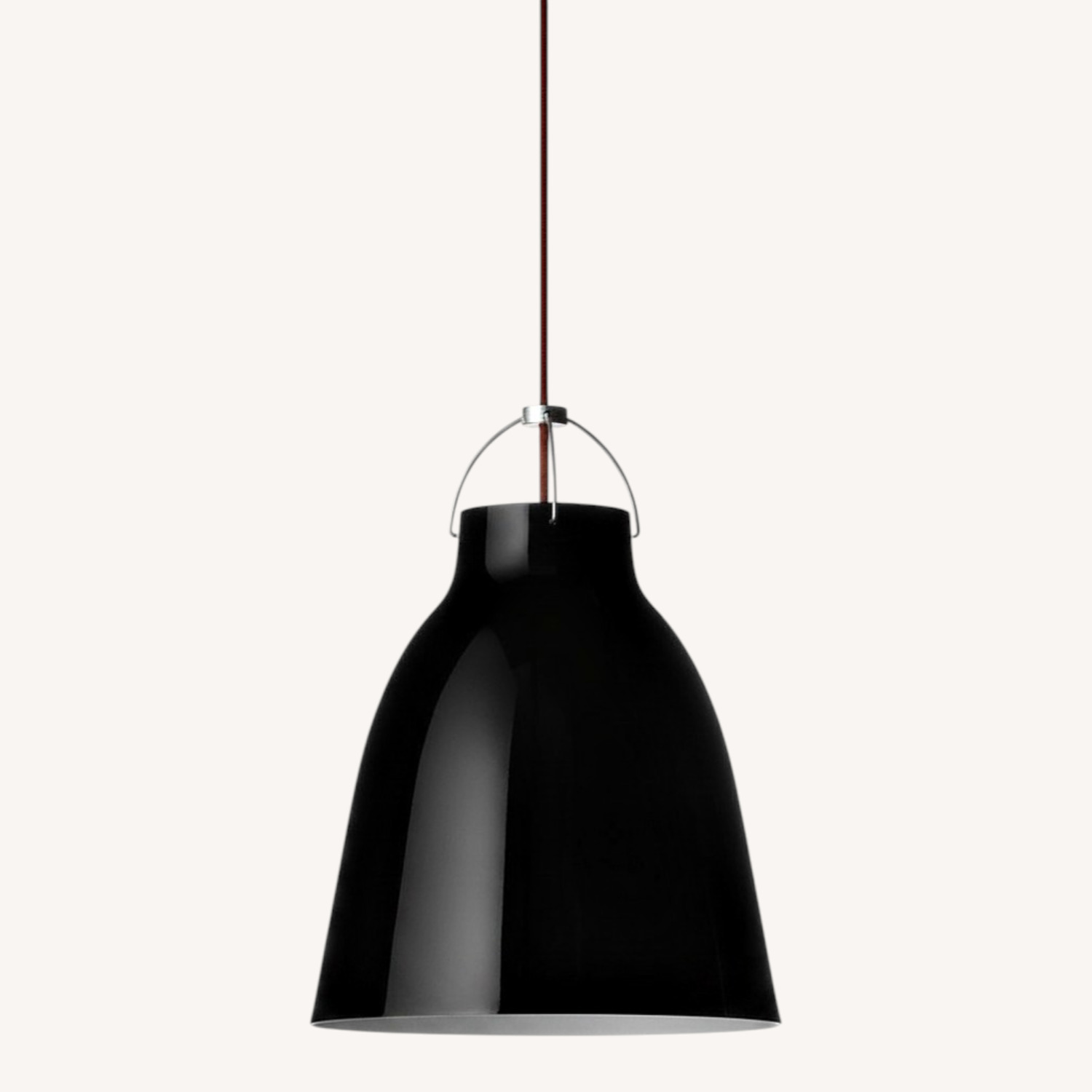 Cecile Manz - Caravaggio Black Metal Ceiling Lamp - image-0