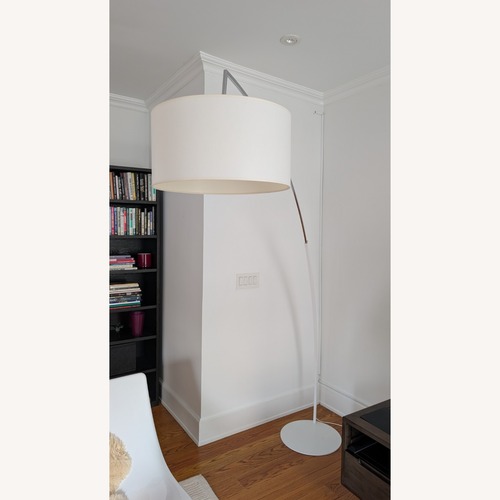 Used Ligne Roset Dimensions White Metal Floor Lamp for sale on AptDeco