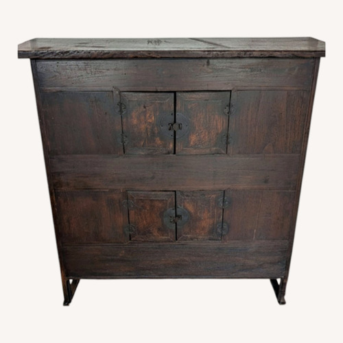 Used Korean Antique Dark Brown Wood Chest for sale on AptDeco