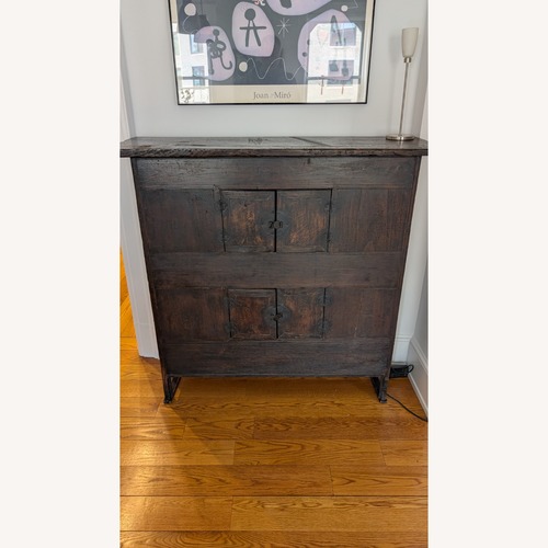 Used Korean Antique Dark Brown Wood Chest for sale on AptDeco