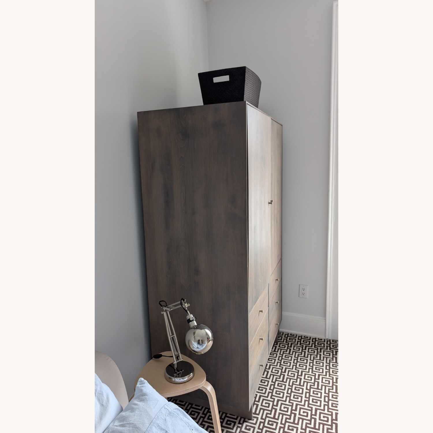 Room & Board Hudson Light Gray Wood Armoire - image-2