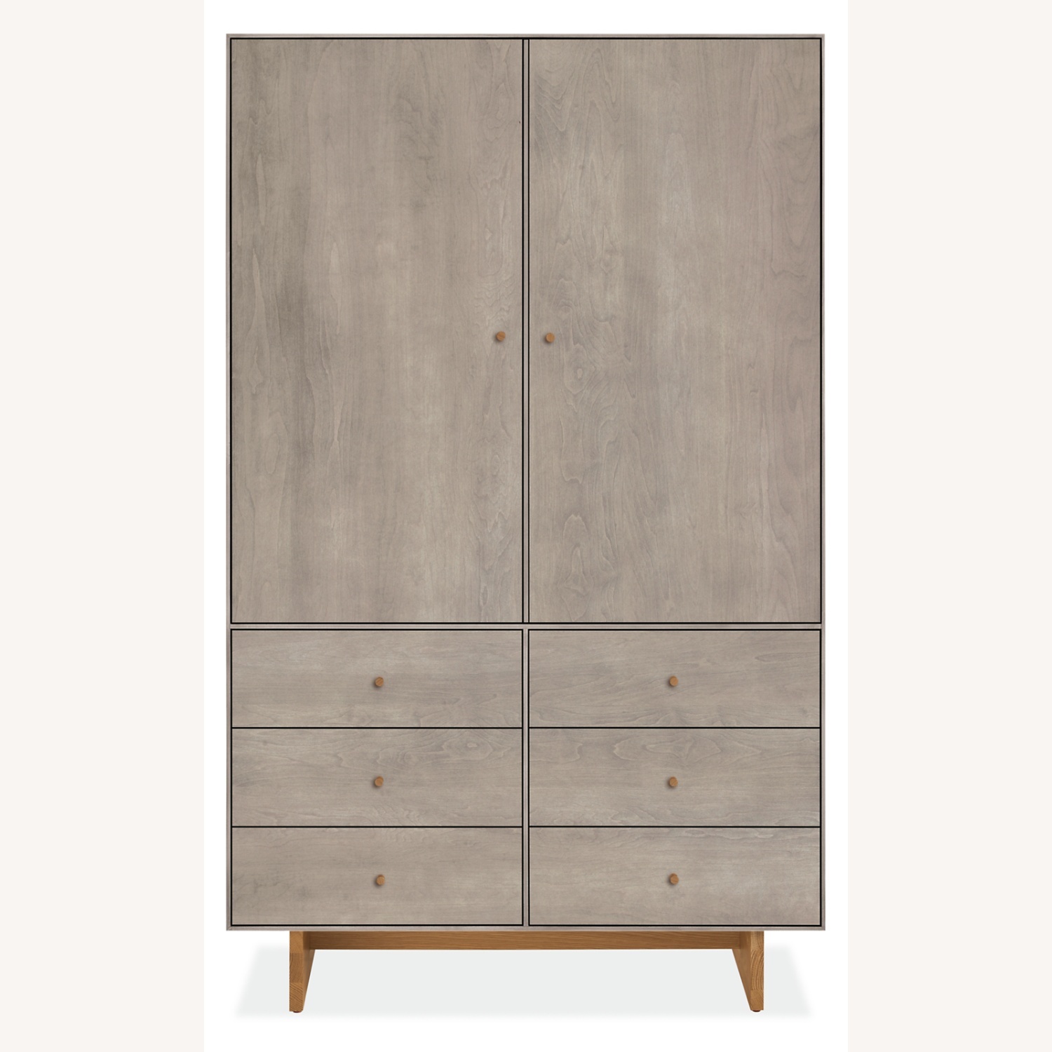 Room & Board Hudson Light Gray Wood Armoire - image-4