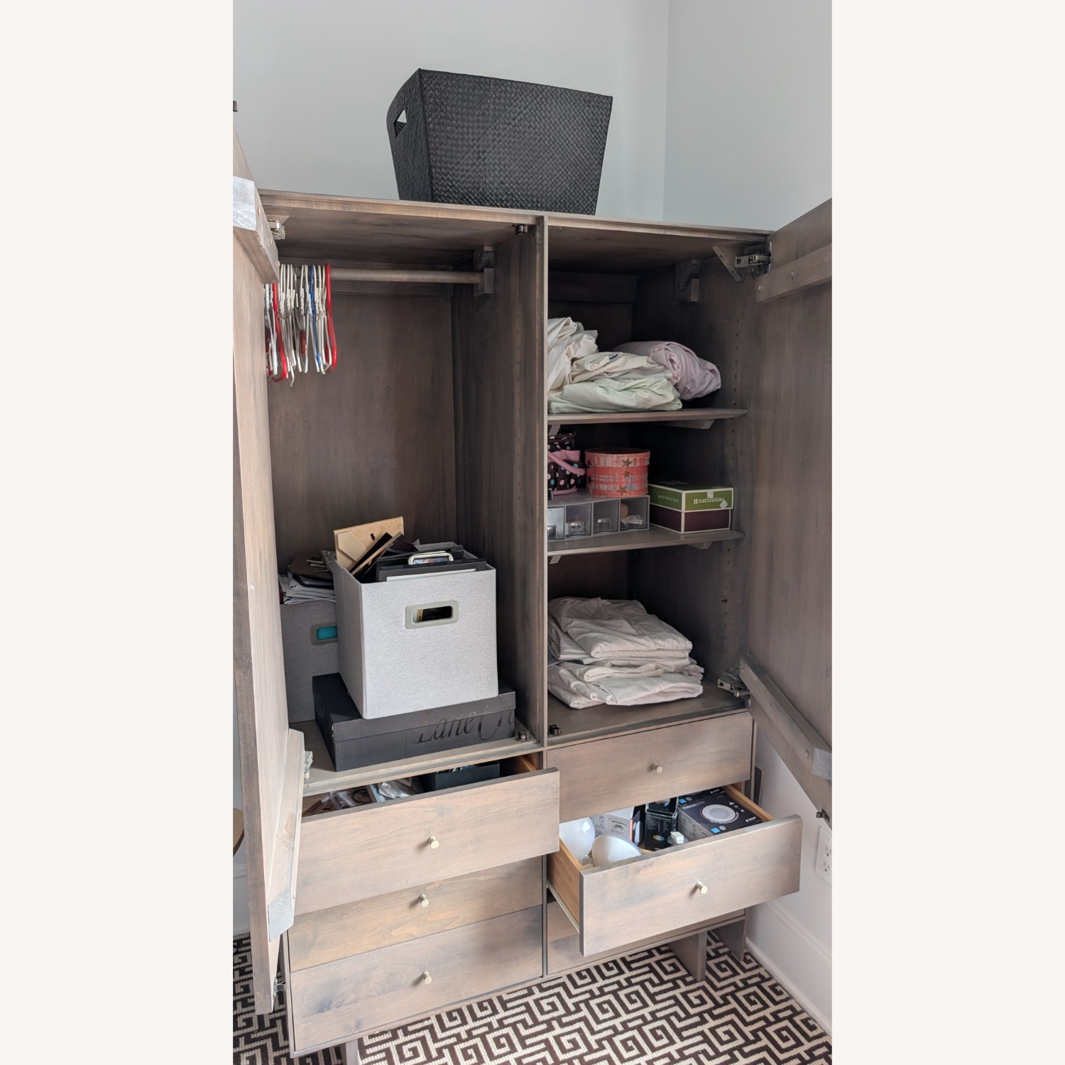 Room & Board Hudson Light Gray Wood Armoire - image-3