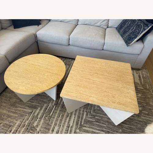 Used Lulu & Georgia Adara Natural Stone Coffee Table for sale on AptDeco