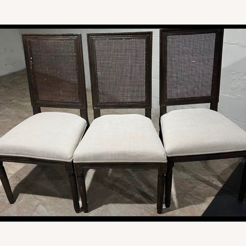 Used Restoration Hardware Vintage French Square Cane Natural Wood Dining Chair for sale on AptDeco