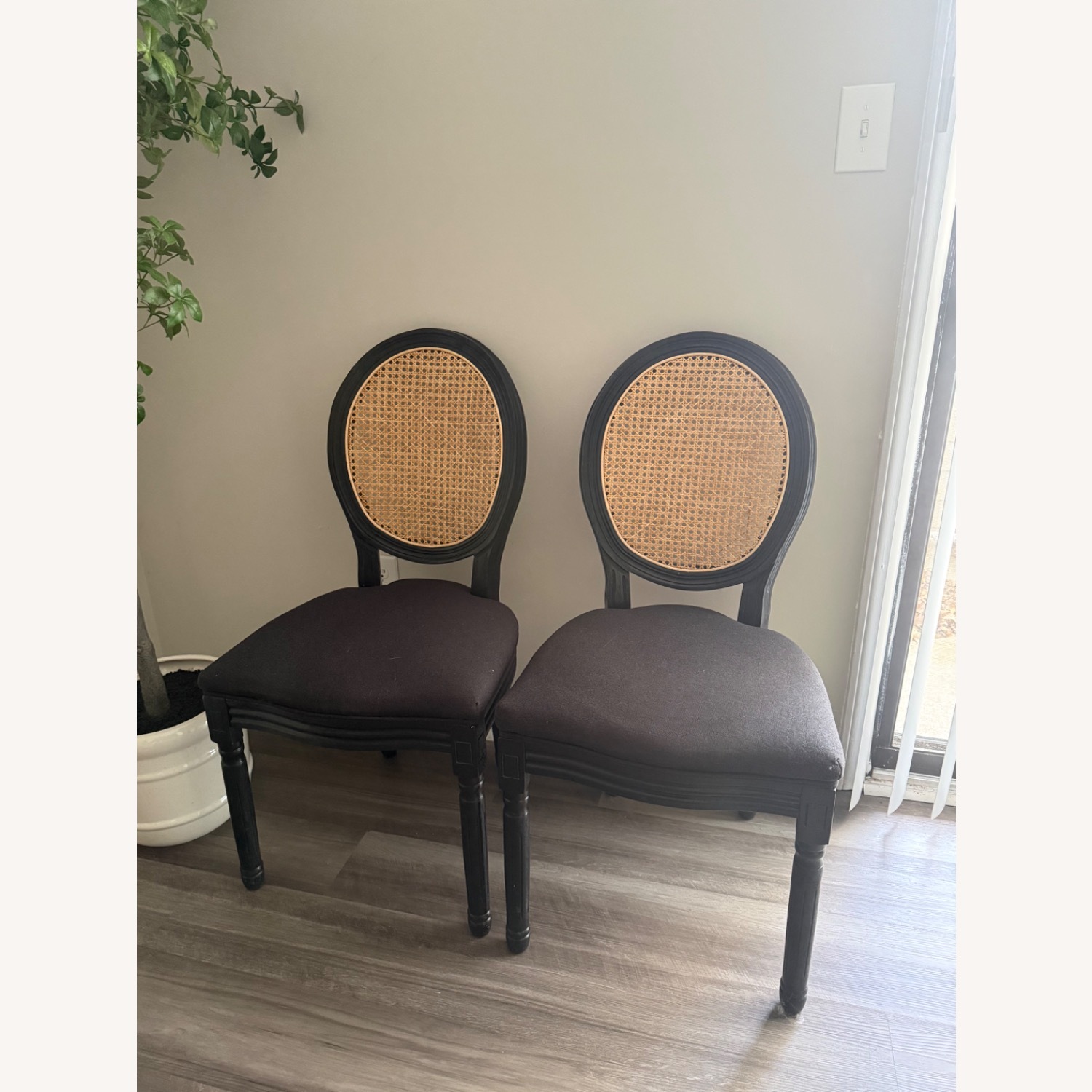 At Home Providence Black Fabric Dining Chairs - image-2