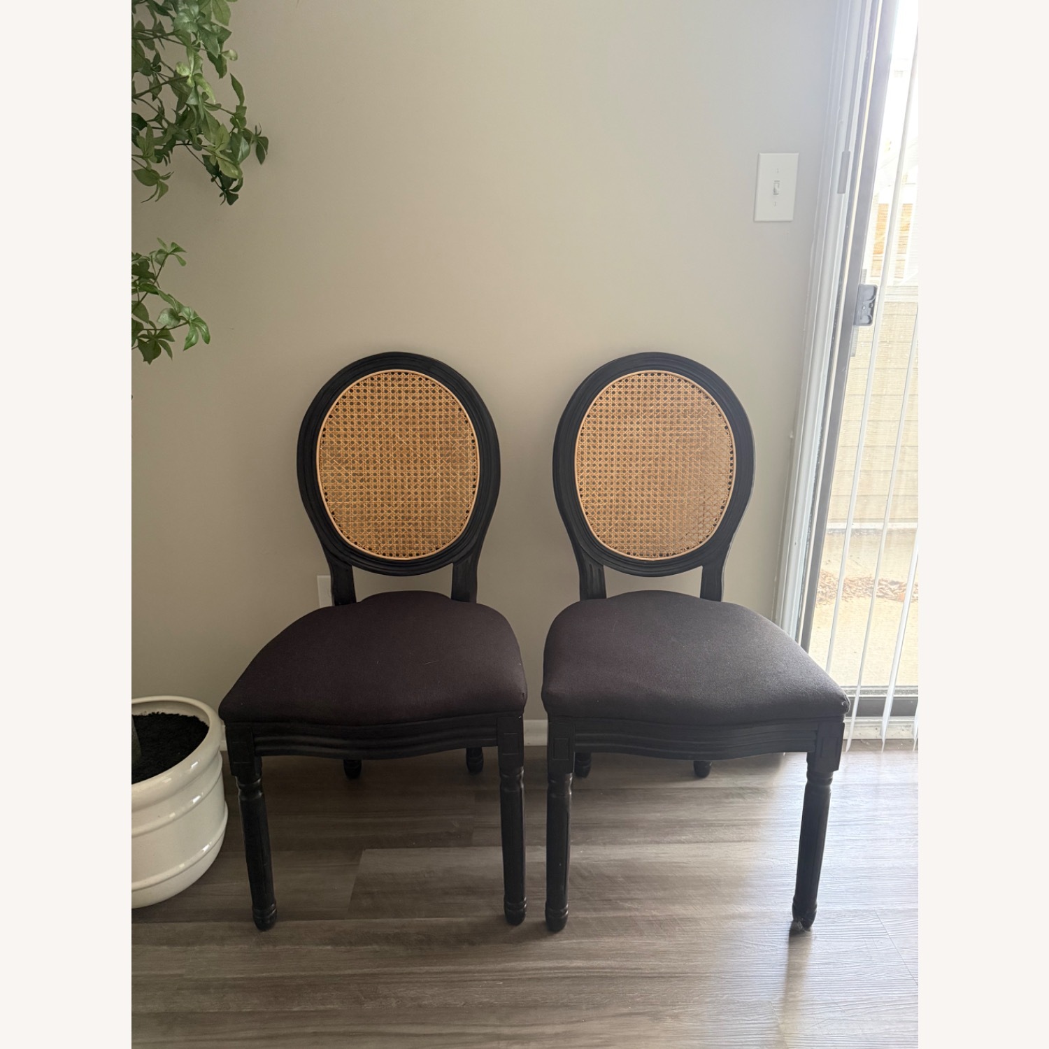 At Home Providence Black Fabric Dining Chairs - image-1