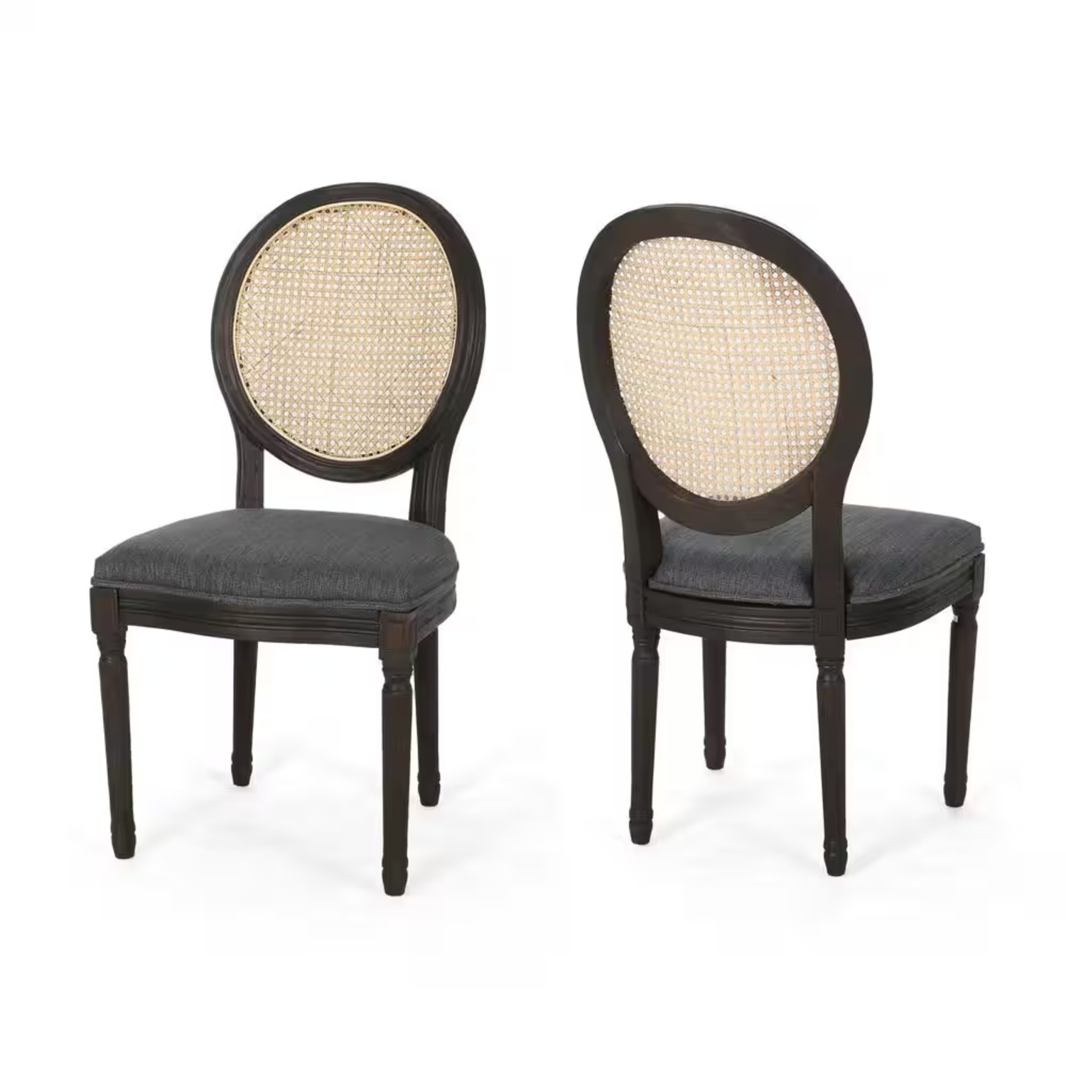 At Home Providence Black Fabric Dining Chairs - image-4