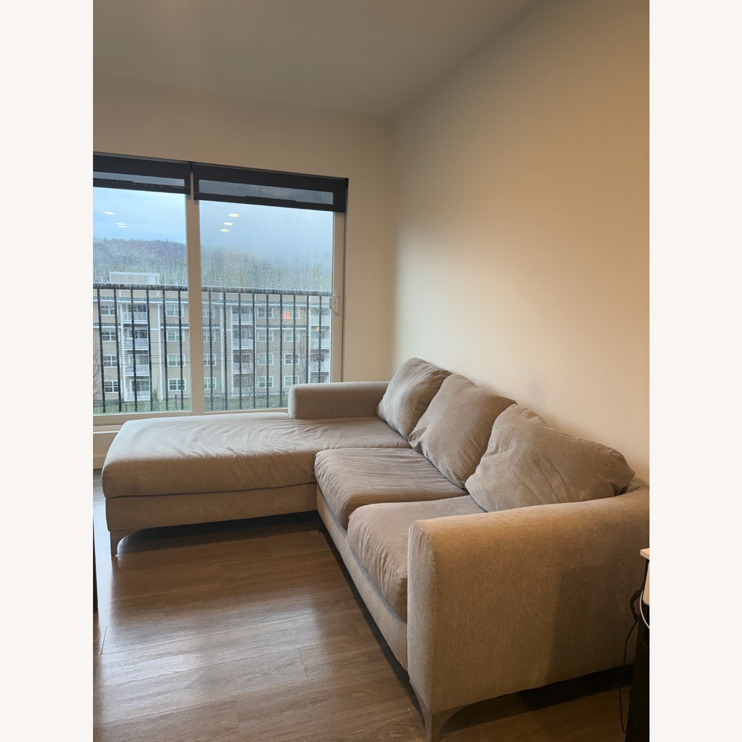 2-Piece Grey Sectional Sofa with Chaise - image-3