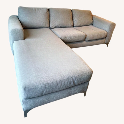 Used 2-Piece Grey Sectional Sofa with Chaise for sale on AptDeco