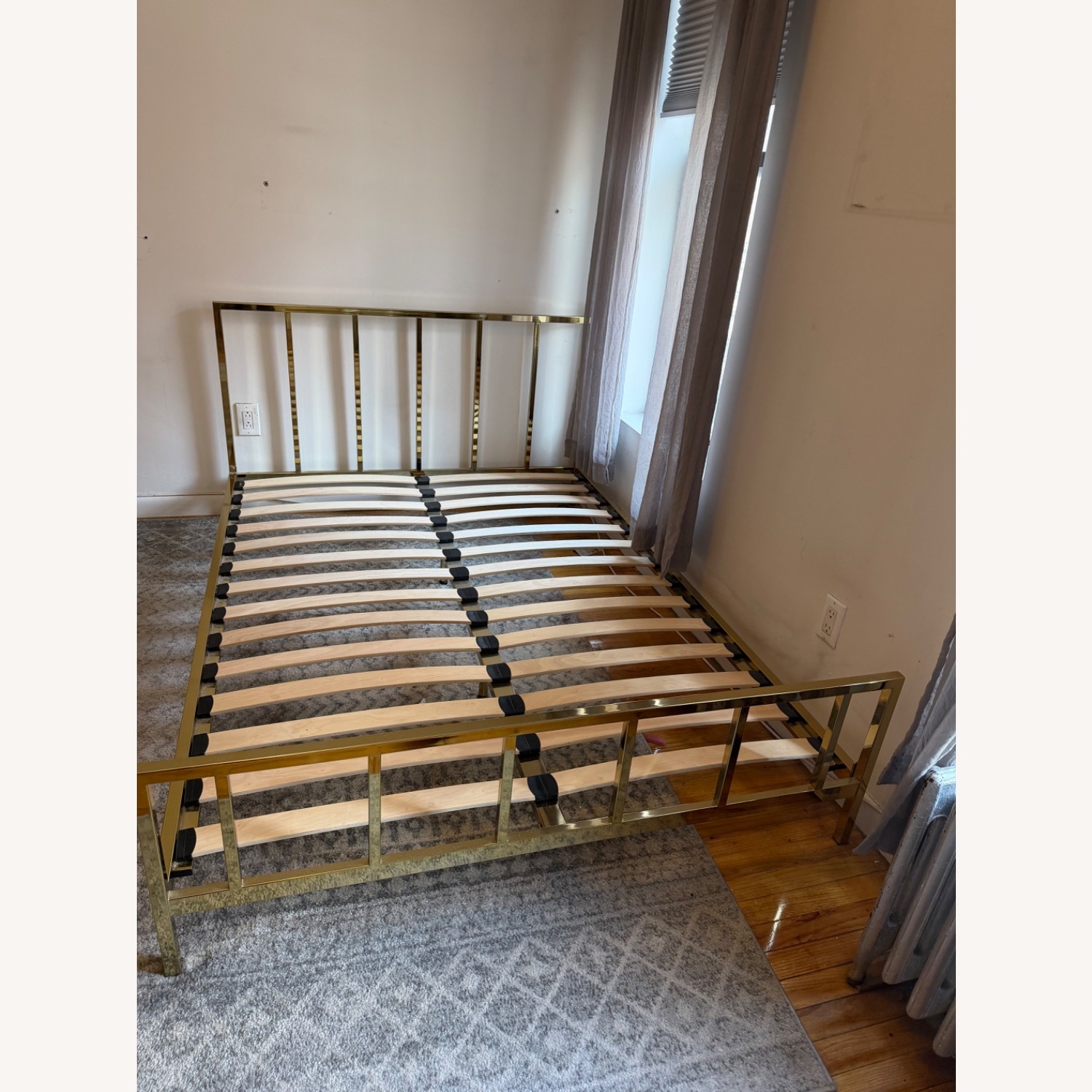 CB2 Alchemy Gold Metal Full Bed - image-2