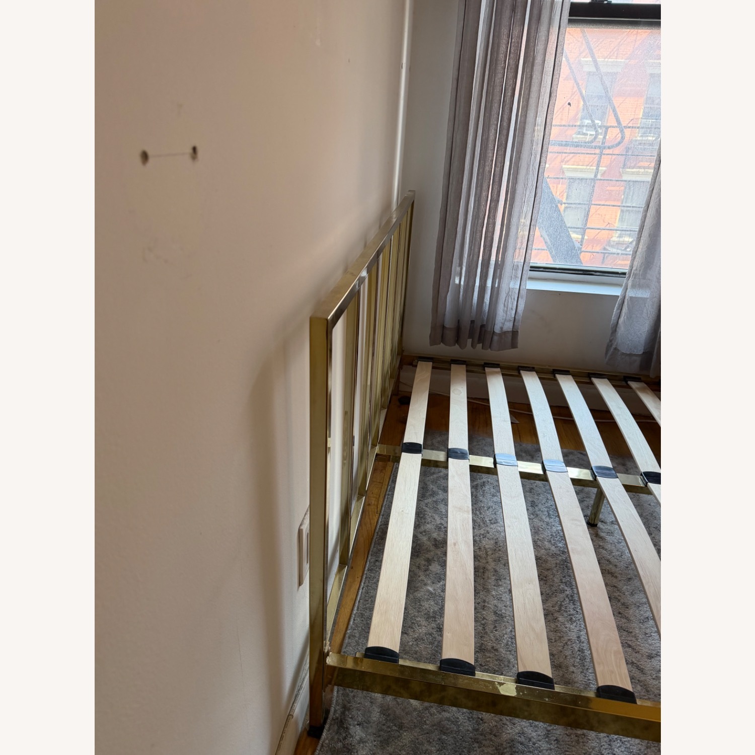 CB2 Alchemy Gold Metal Full Bed - image-3