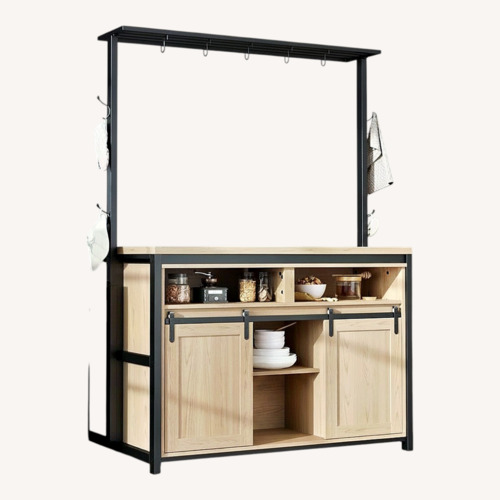 Used Wayfair Gracie Oaks Kitchen Island with Storage for sale on AptDeco