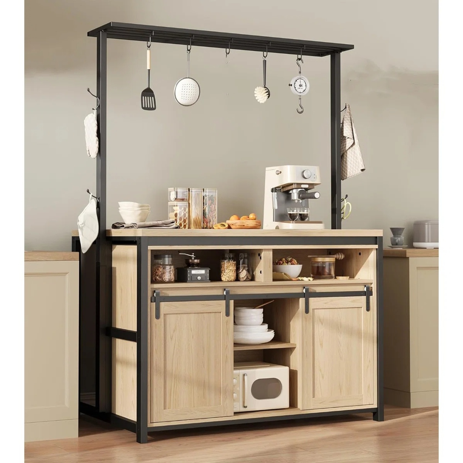 Wayfair Gracie Oaks Kitchen Island with Storage - image-4