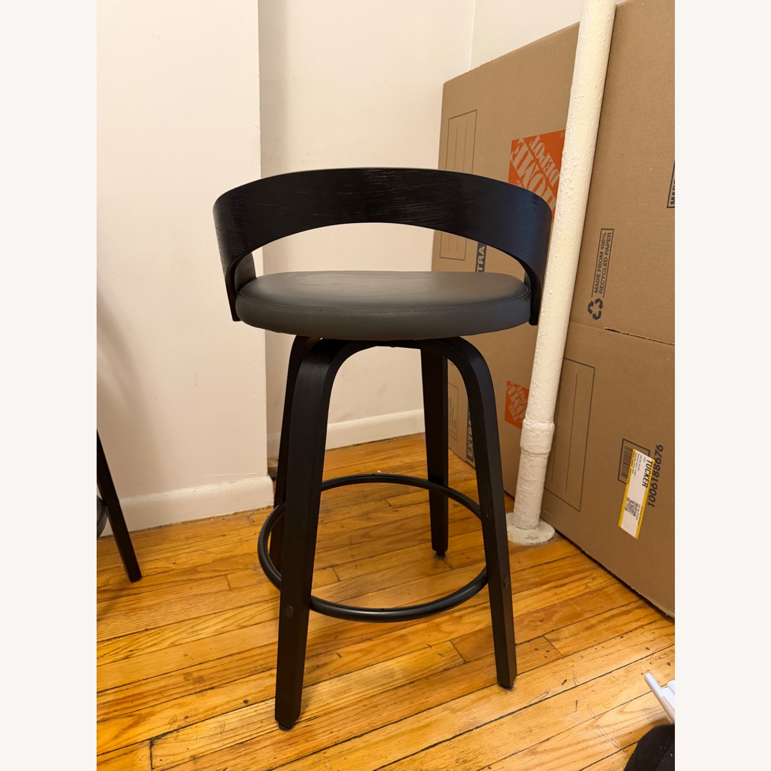 Wayfair Swivel Counter Stools in Black (set of 2) - image-3