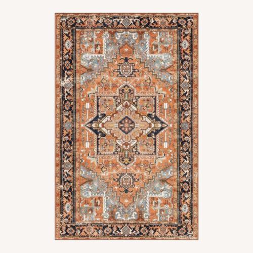 Used Rugs USA Dynasty Traditional Burnt Orange Area Rug for sale on AptDeco