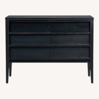 Crate & Barrel Spotlight Ebony Credenza Filing Cabinet