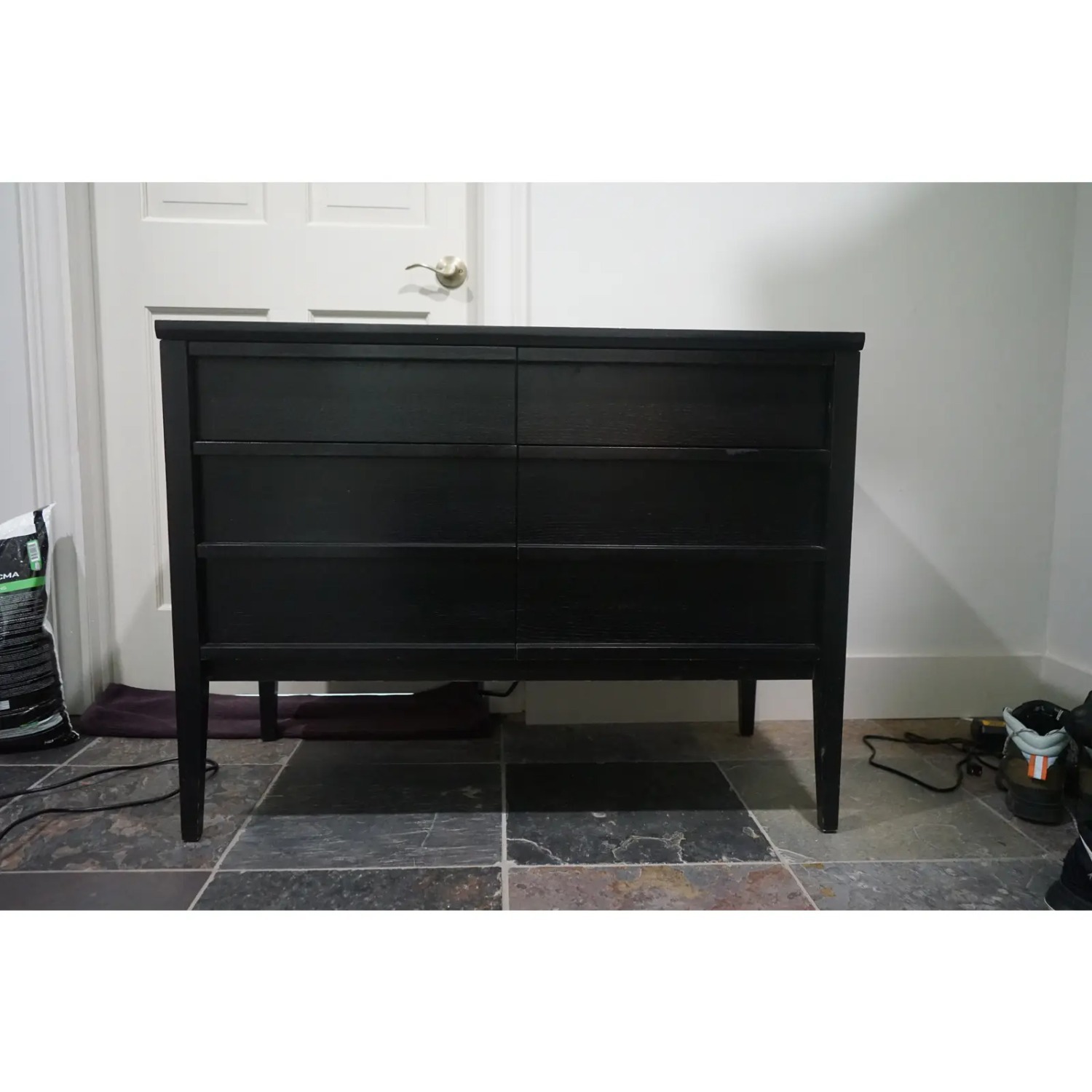 Crate & Barrel Spotlight Ebony Credenza Filing Cabinet - image-1