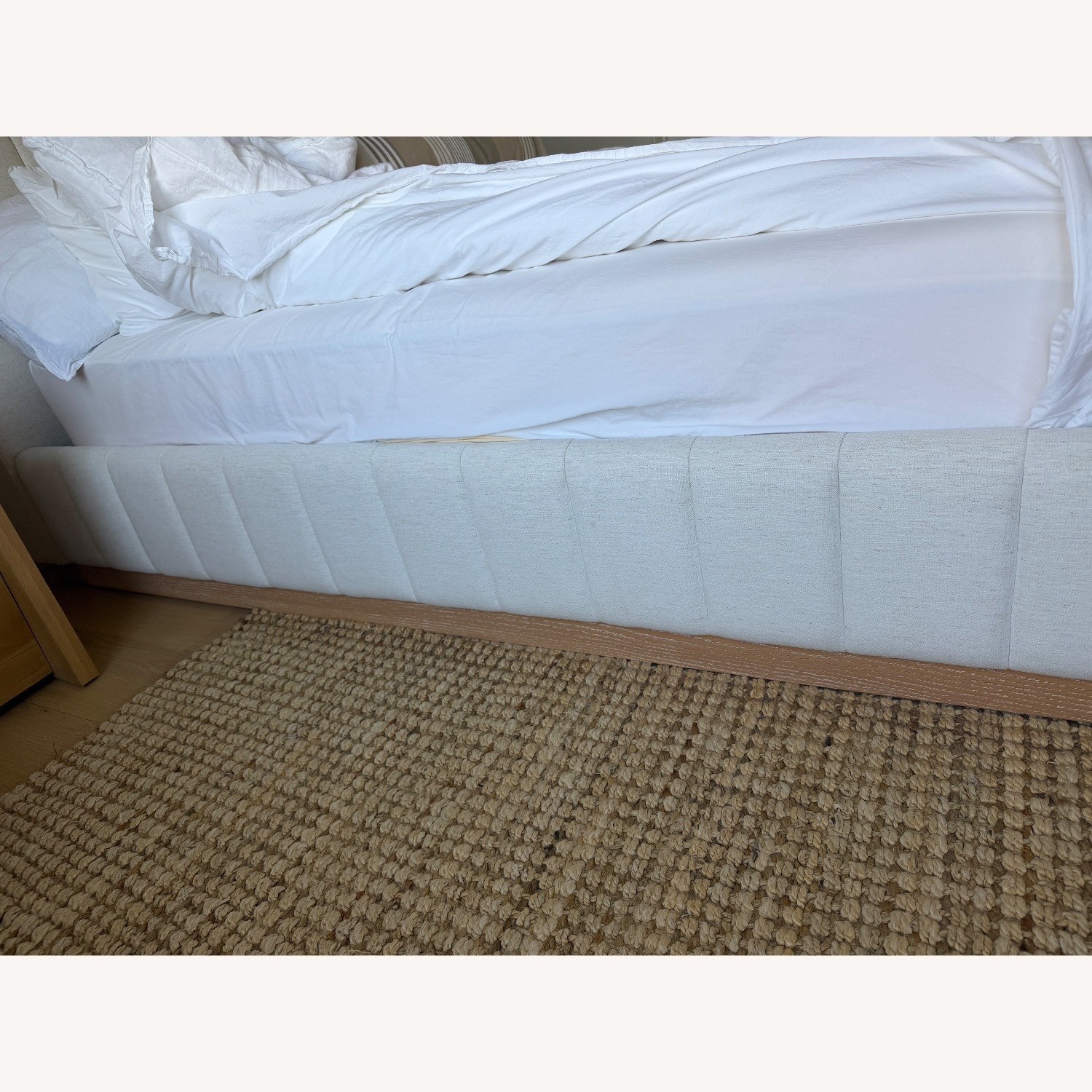 CB2 Forte White Linen Queen Bed - image-3