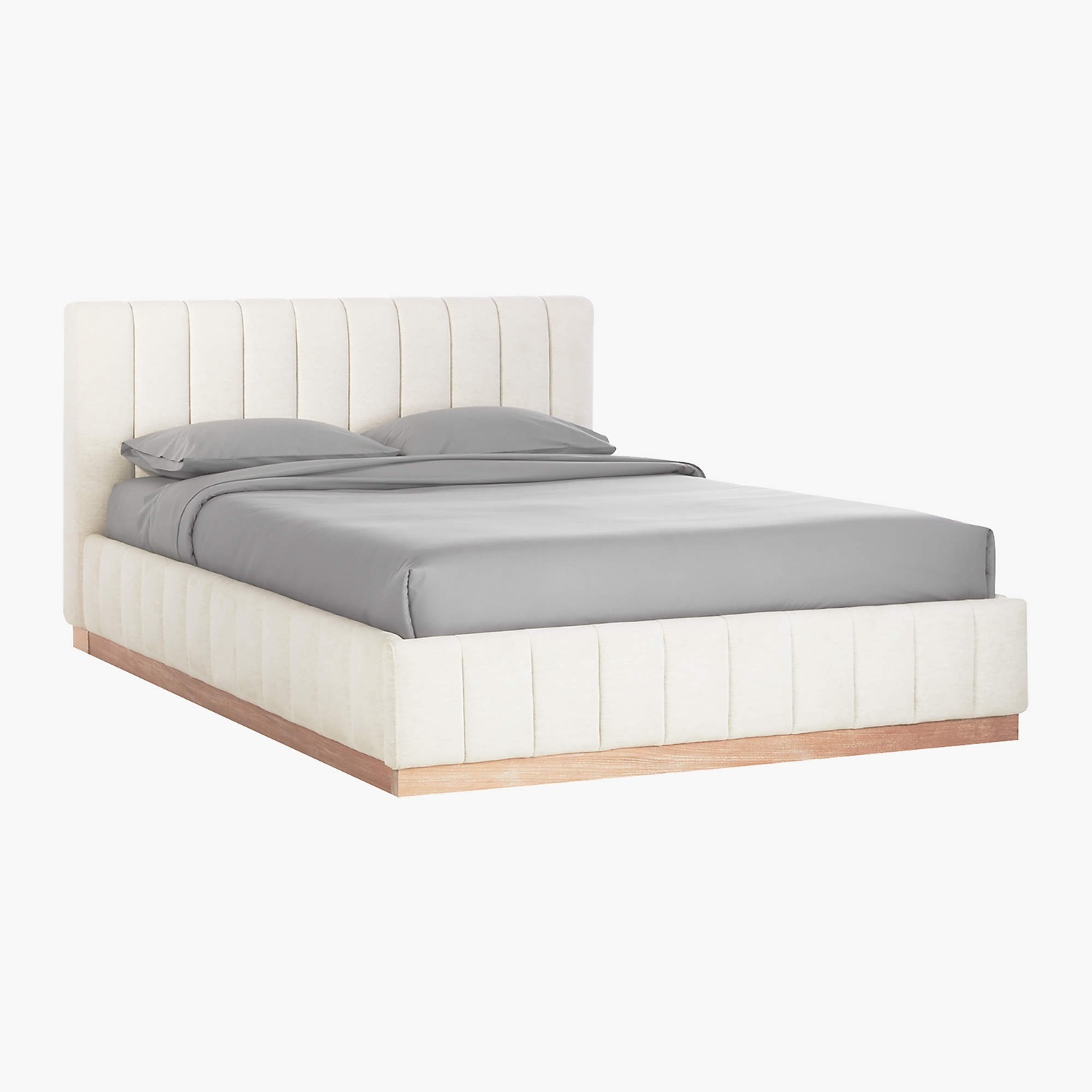 CB2 Forte White Linen Queen Bed - image-6