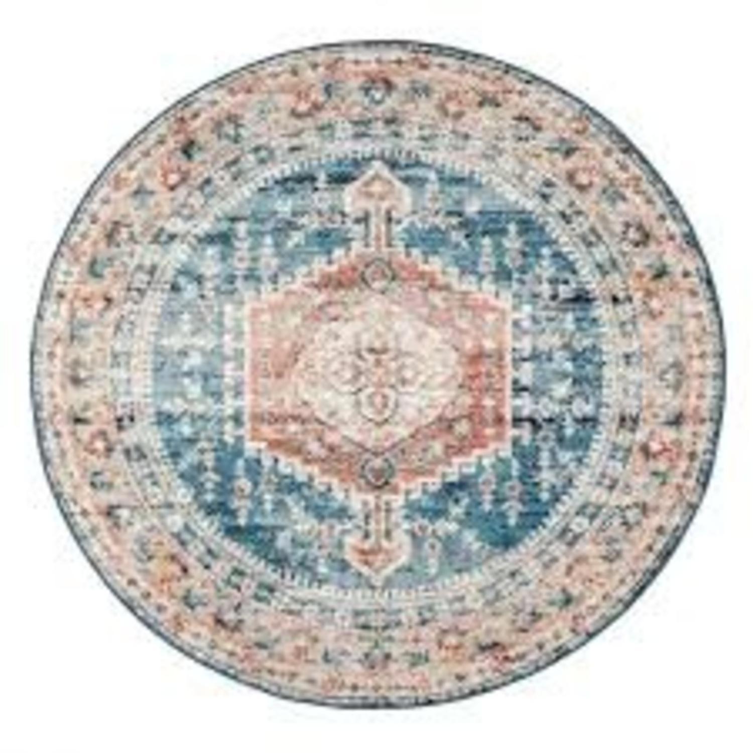 Rugs USA Barbed Mast Medallion Blue Round Rug - image-4
