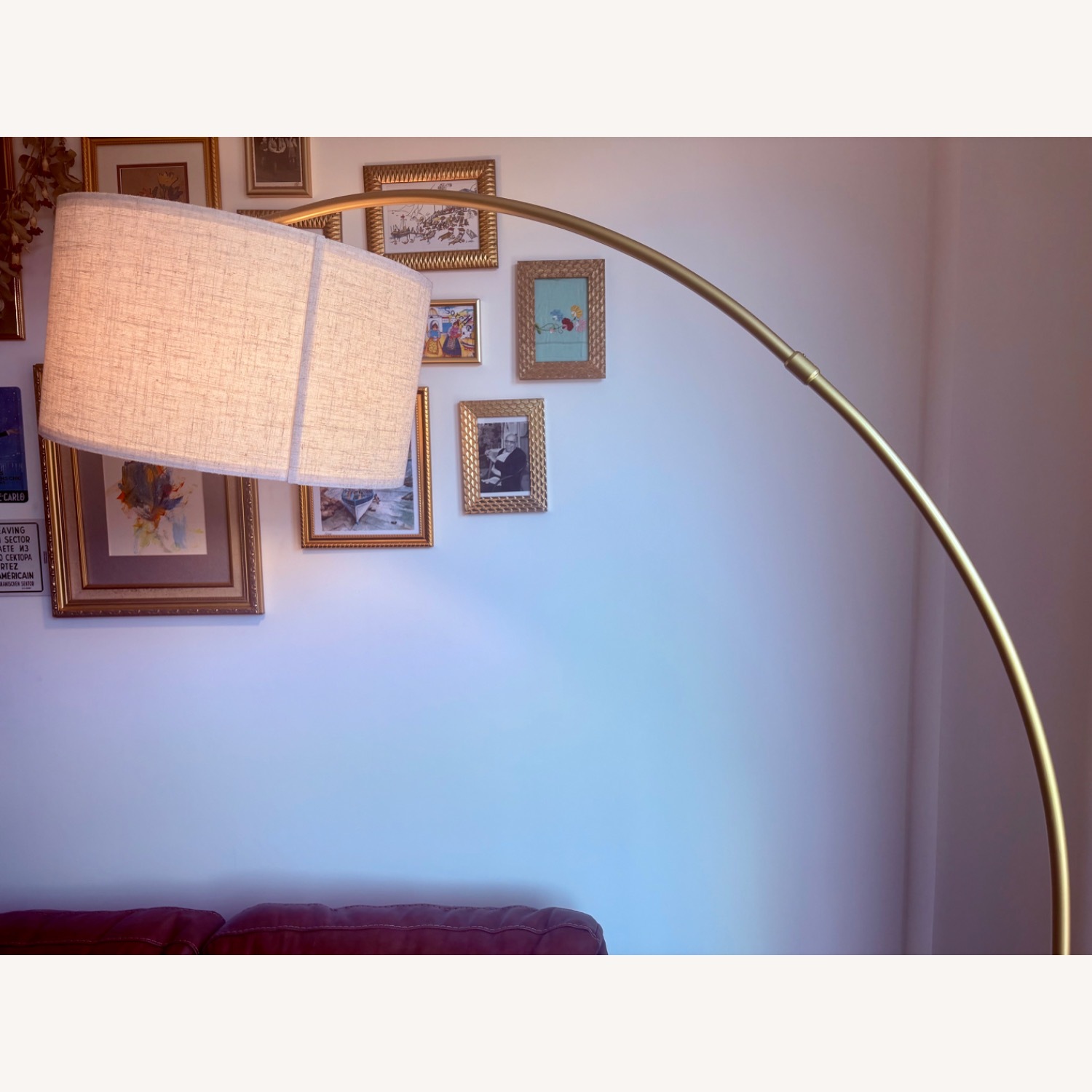 Wayfair Willa Arlo Arched Gold Floor Lamp - image-2