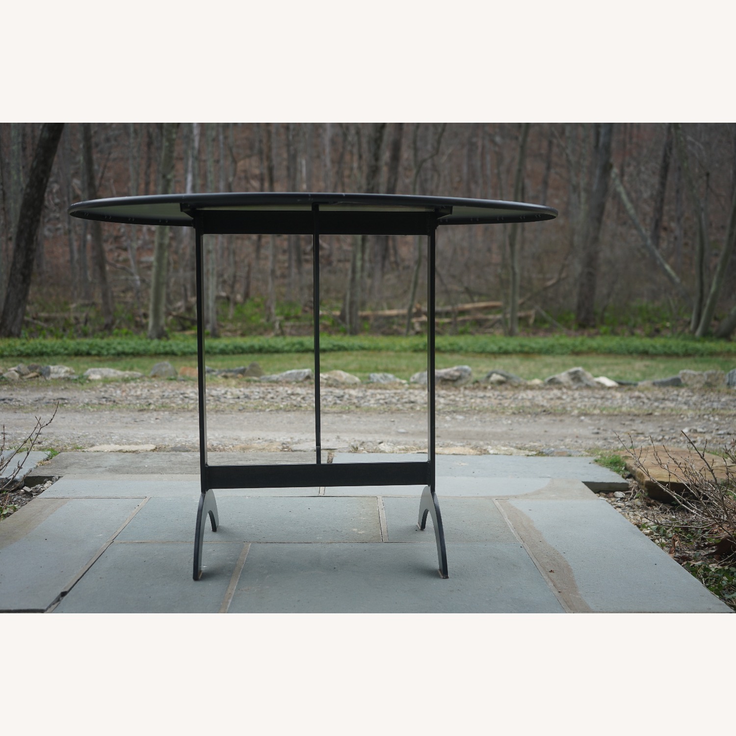 Antique Metal Round Card Table - image-2