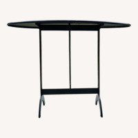 Antique Metal Round Card Table