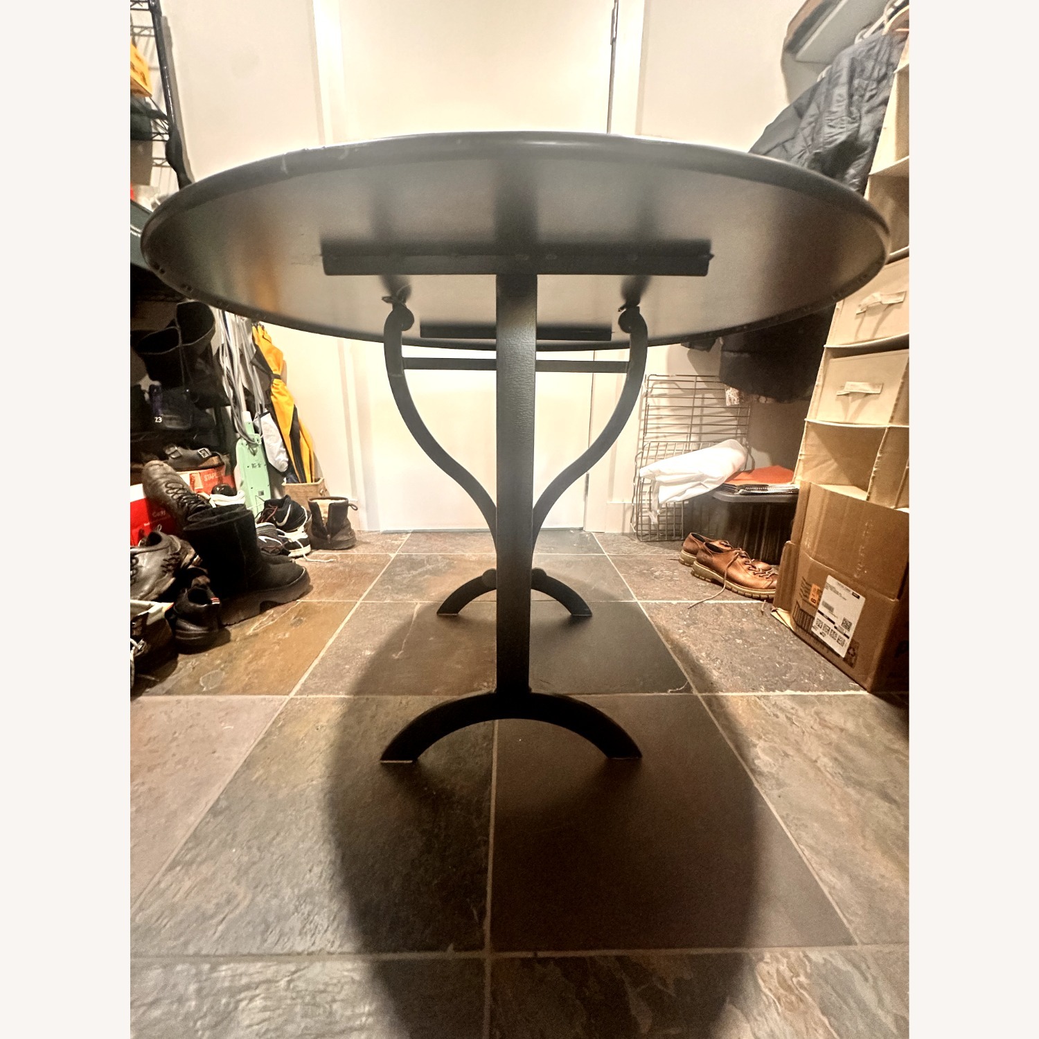 Antique Metal Round Card Table - image-3