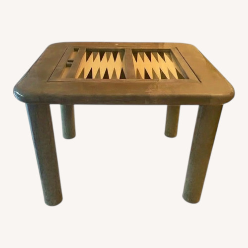 Used Light Gray Backgammon/Card Table for sale on AptDeco