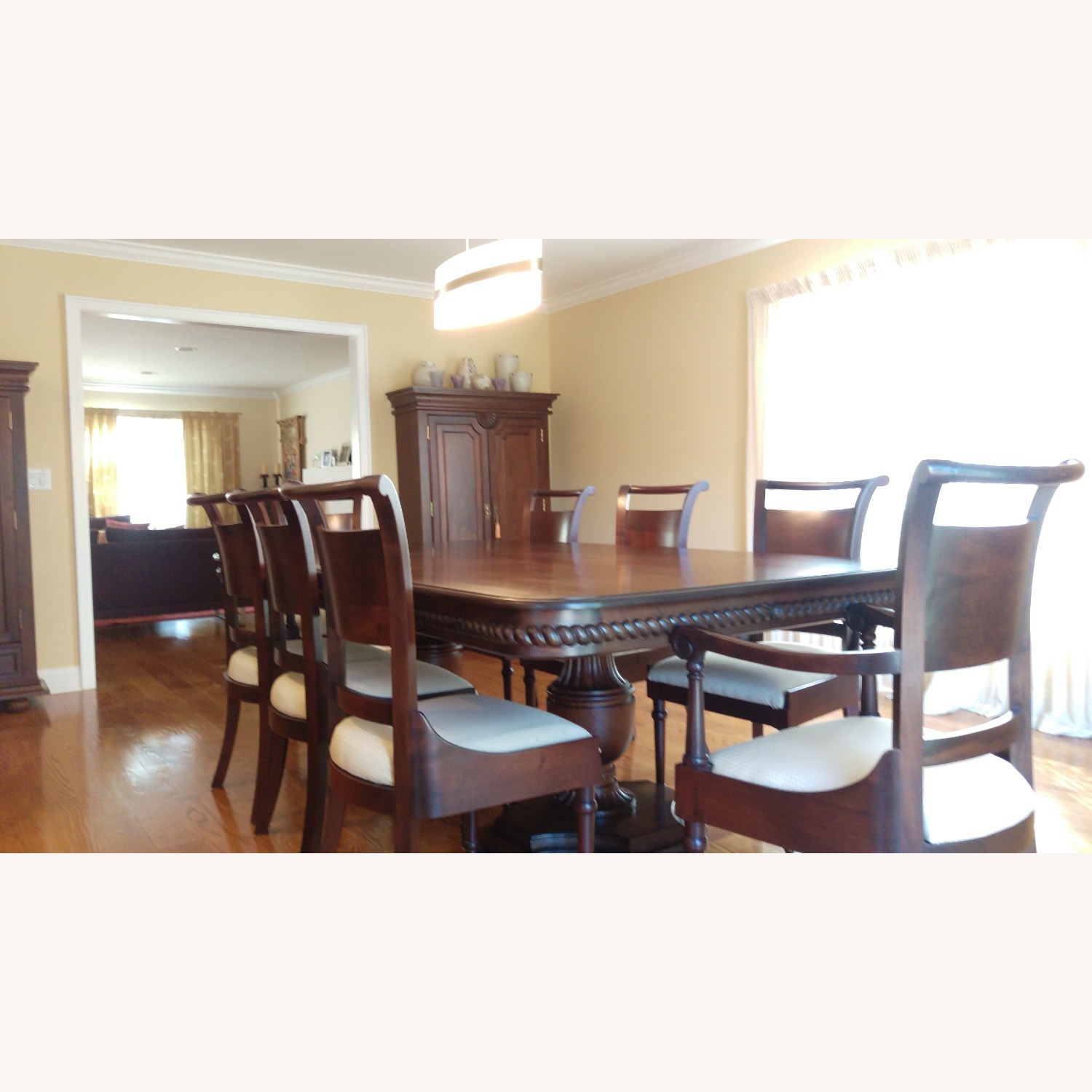 Dark Brown Solid Dining Table - image-4