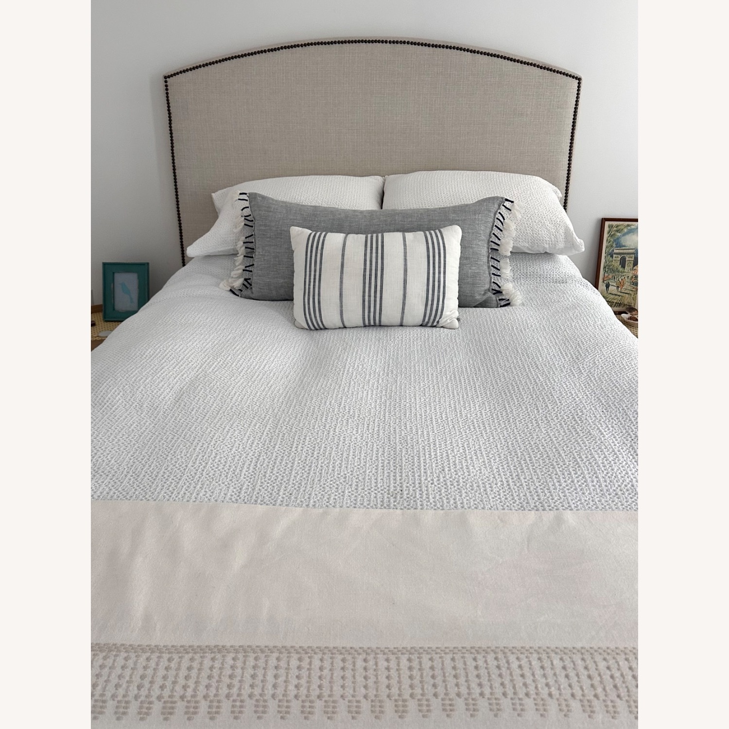 Pottery Barn Upholstered Full Bed - image-5
