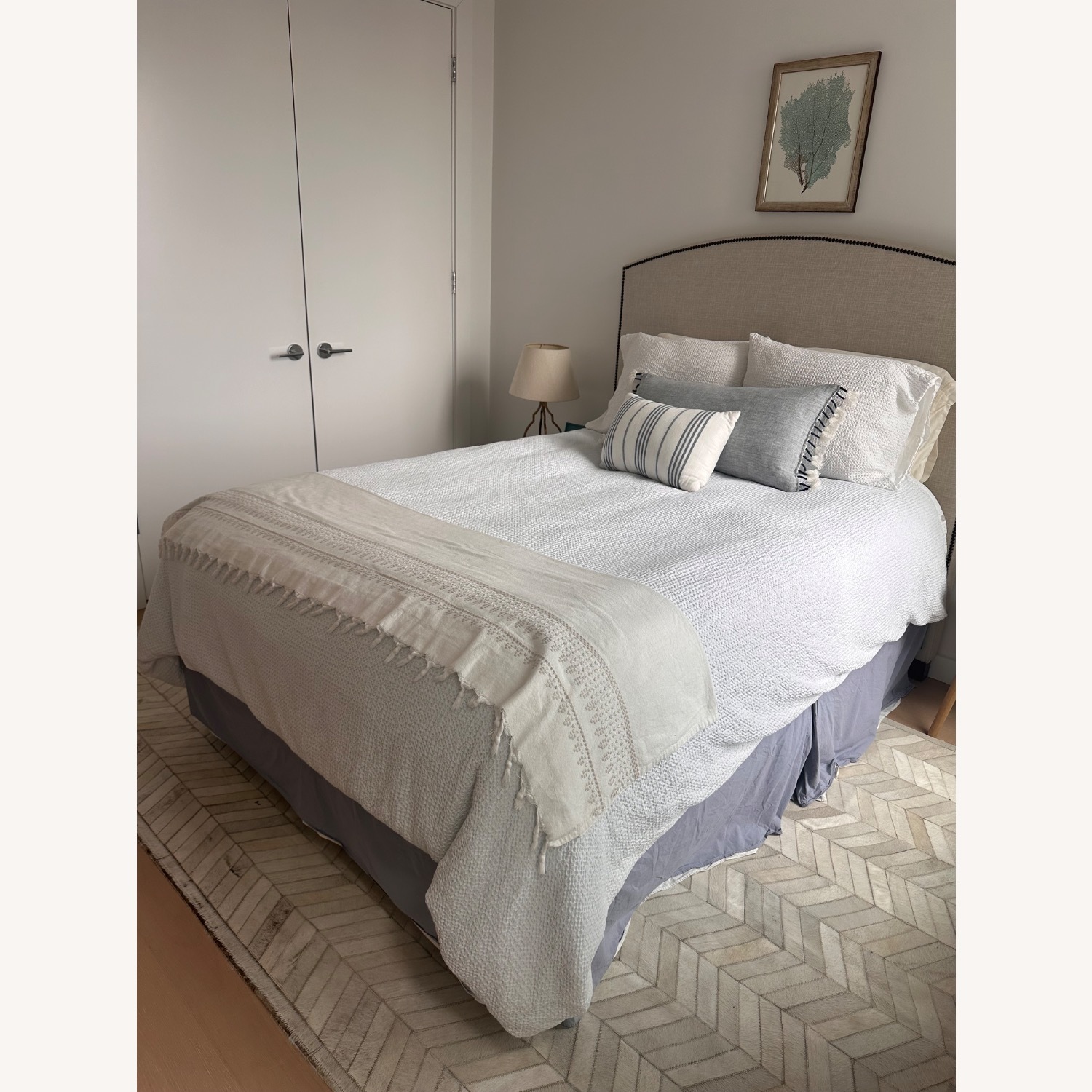 Pottery Barn Upholstered Full Bed - image-1