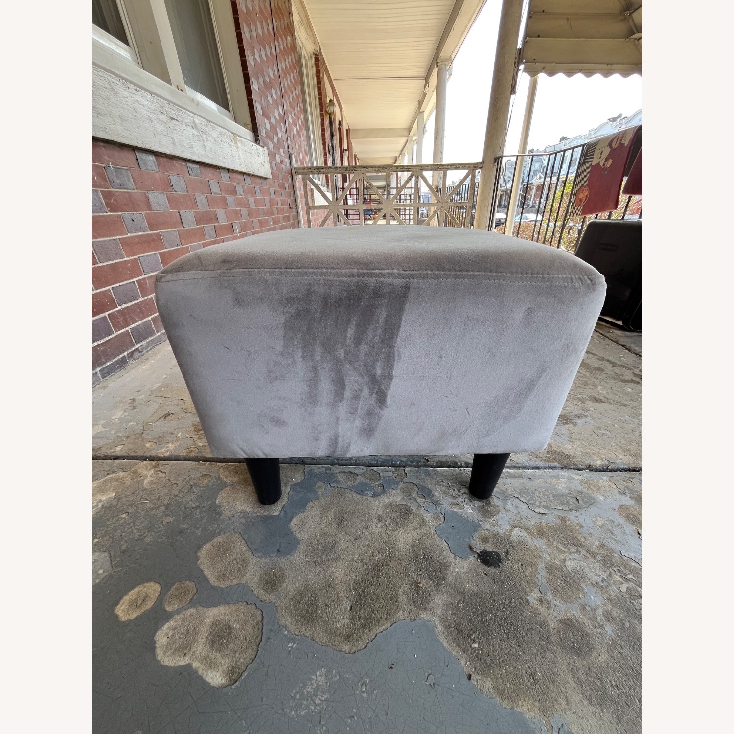 Gray Chair Ottoman  - image-3