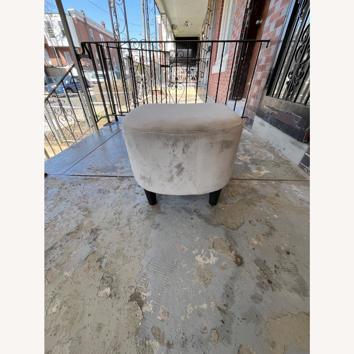 Gray Chair Ottoman  - image-4