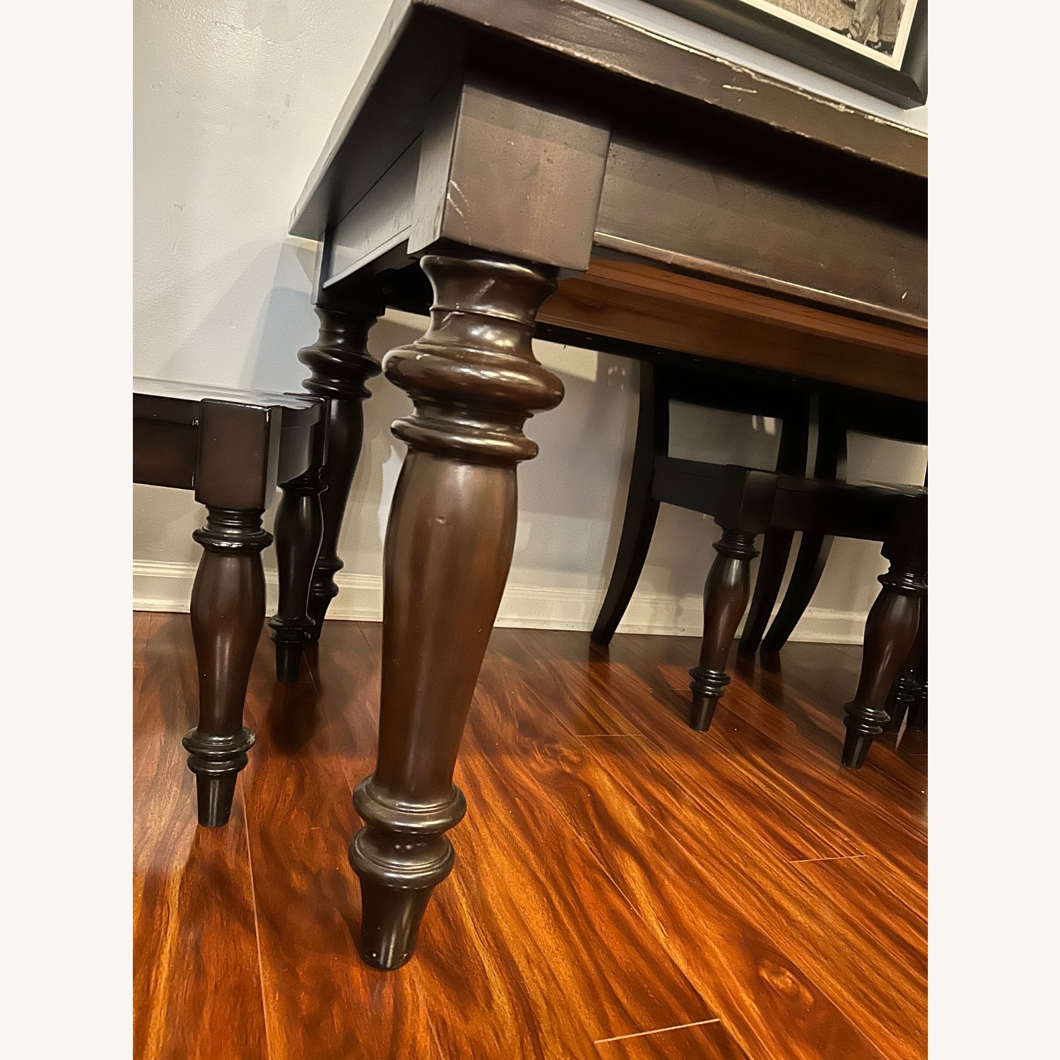 Pottery Barn Mahogany Dining Table, Chairs - image-3