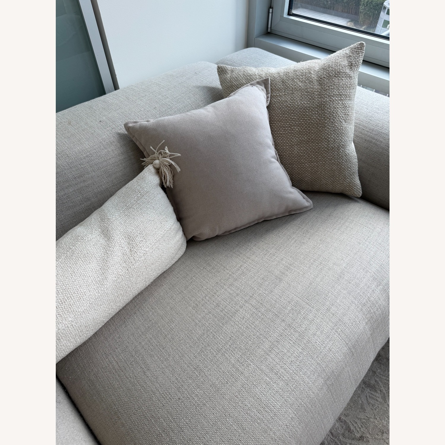 Design Within Reach Kelston Sofa Couch – 115" Pebble Weave - image-4