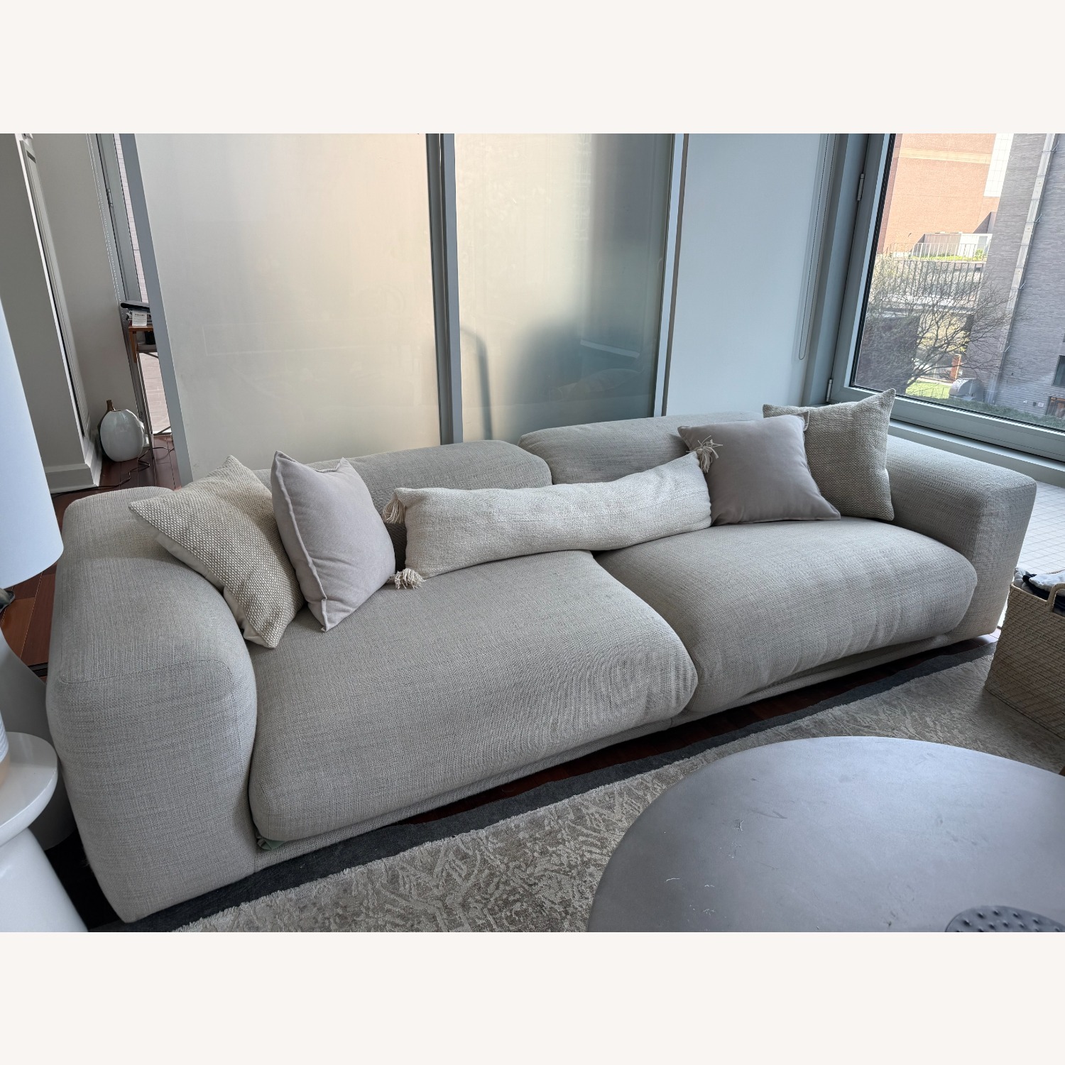 Design Within Reach Kelston Sofa Couch – 115" Pebble Weave - image-3