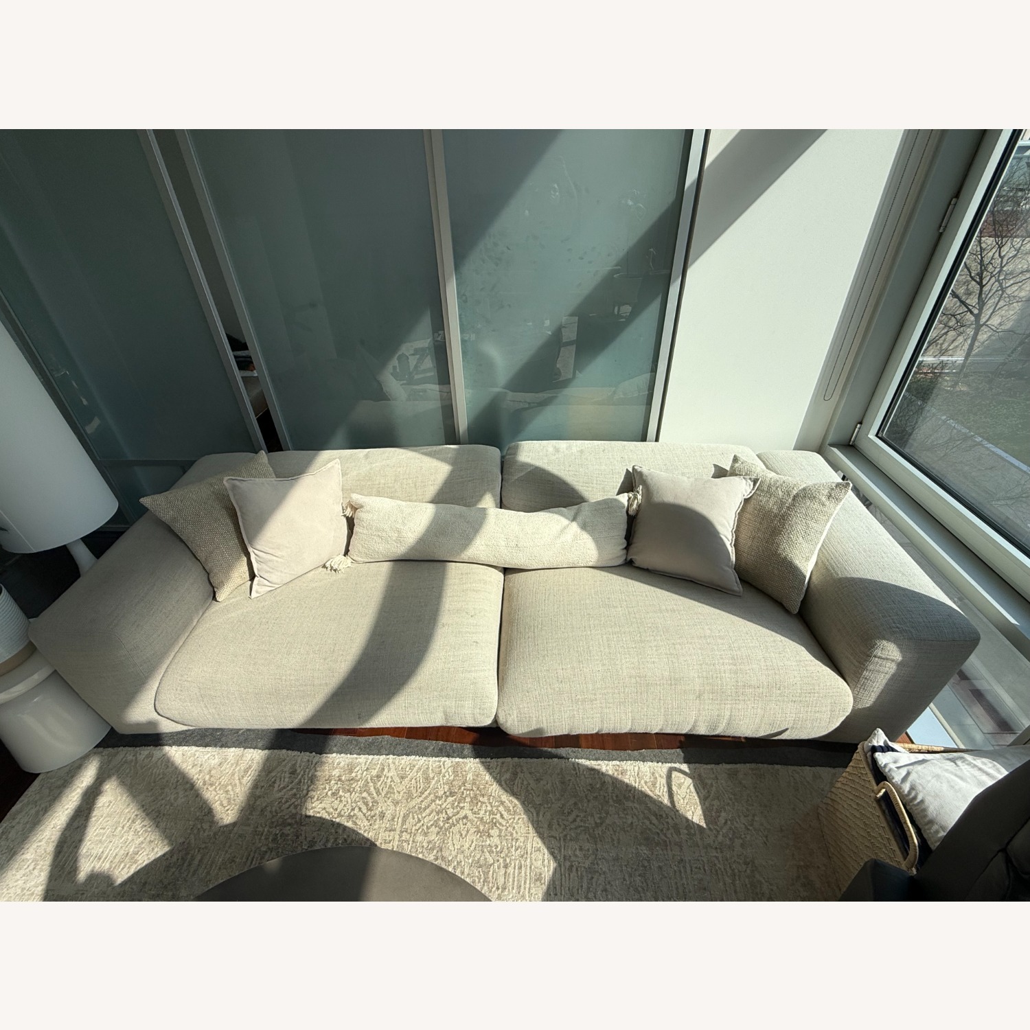 Design Within Reach Kelston Sofa Couch – 115" Pebble Weave - image-6