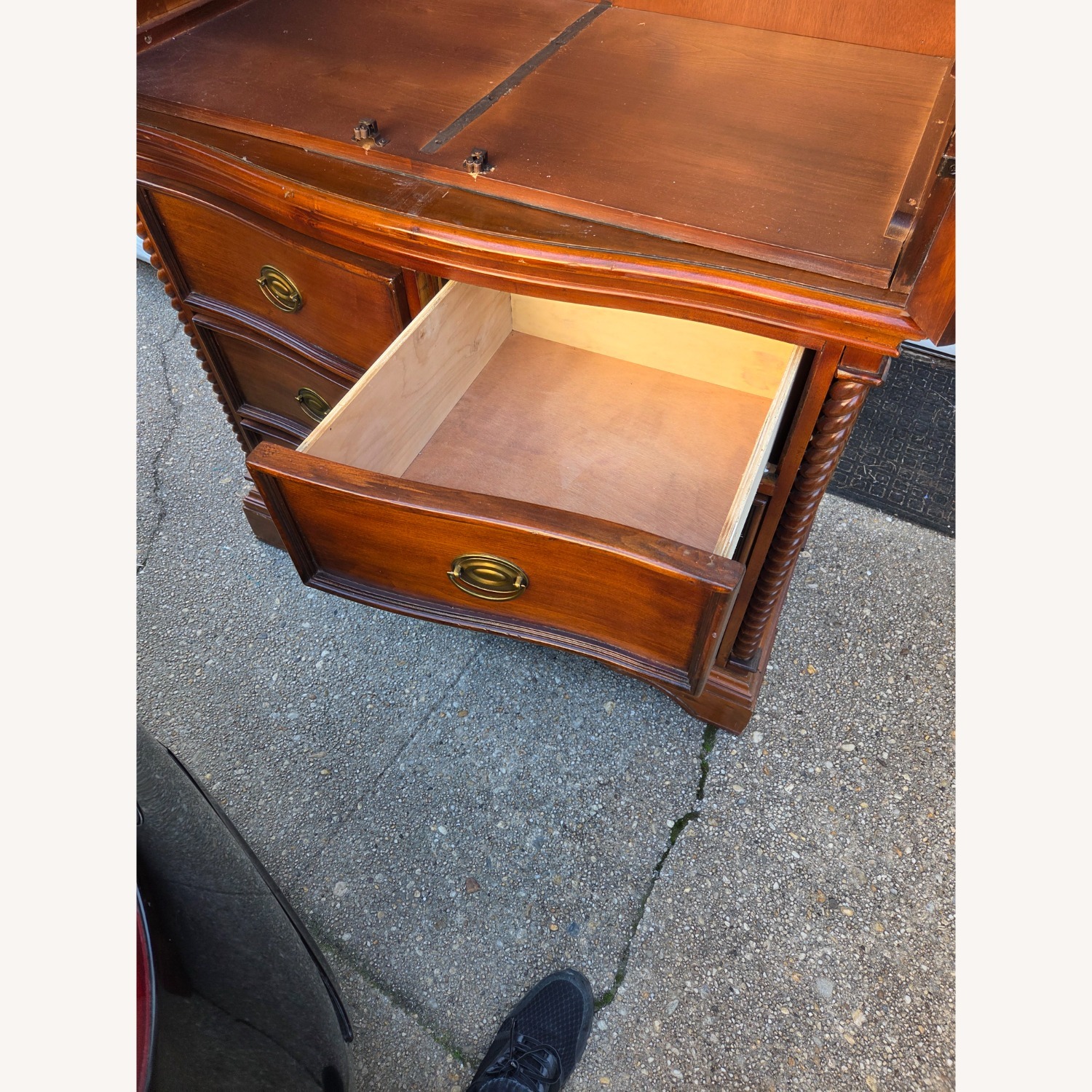 Dark Brown Wood Armoire  - image-3